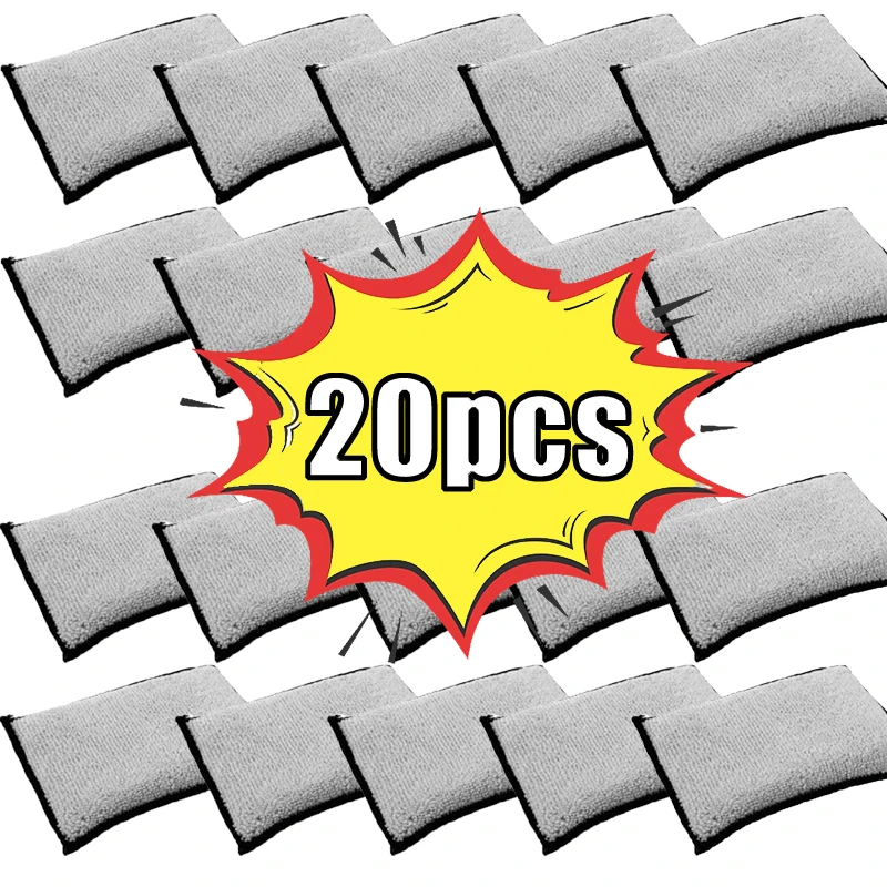 20Pcs Wash Pad Soft Double Side Car Microfibra Scrubbing Spugna Spugna Per Interni Auto Per Interni Auto In Pelle