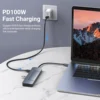 8 in 1 USB-C Hub&M.2 SSD Enclosure Support NVME&SATA ,With 4K HD,PD 100W,USB 3.0, RJ45 1000M,SD/TF Reader for Laptops Mac HP 6