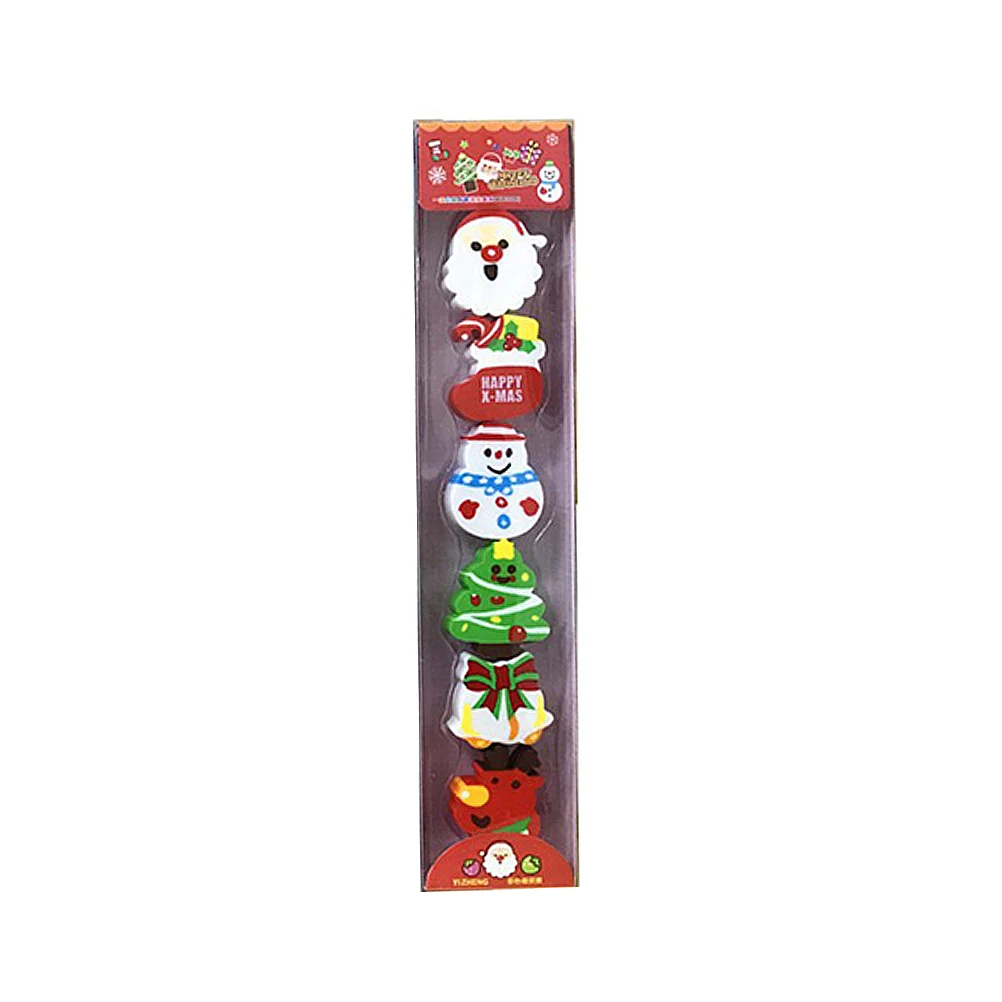 

3 Sets Xmas Decor Christmas Eraser Stationery Nativity Cartoon Erasers Gift Chirtmas Decoration