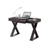 Home Office Desk with Large Drawer Espresso X-Shaped Legs Writing 1 Pack 30" Height 2