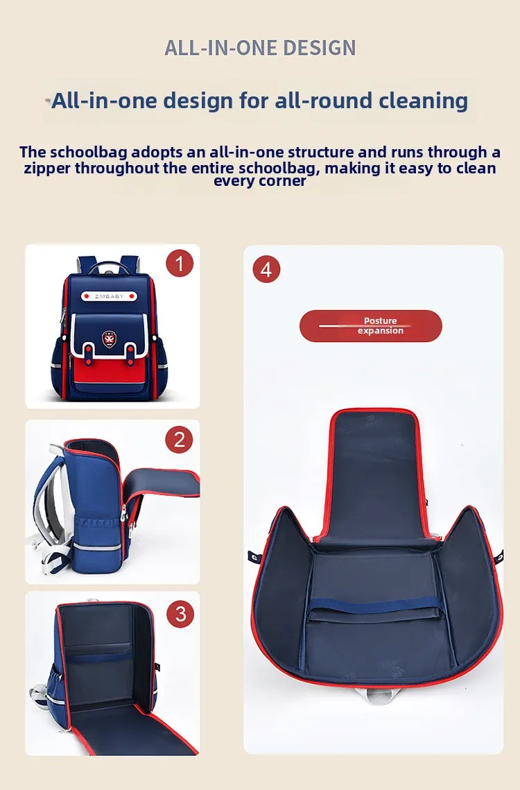 2 size Primary school students' backpacks for grades 1-3 - 6 British style boy waterproof backpacks Lightweight girl schoolbags 5