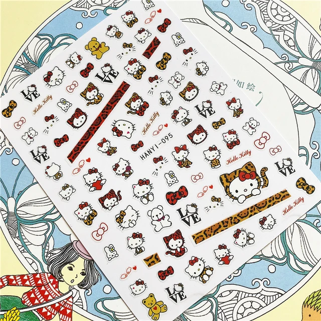 TSC-119 TSC-282 TSC-130  Japanese hot blooded anime 3D Back glue Nail Art Stickers Decals Sliders Nail ornament decoration HANYI-095