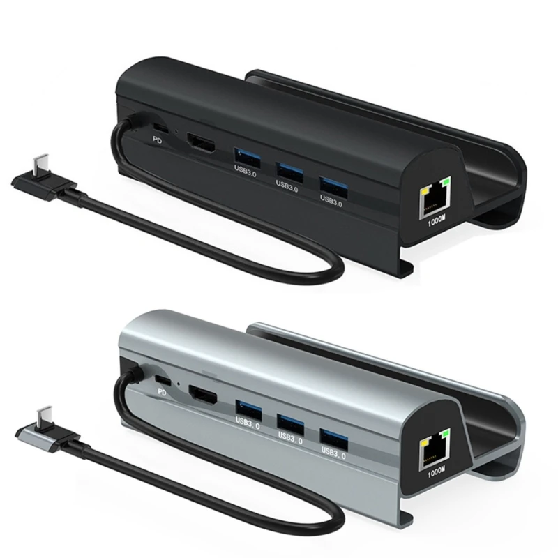 

Док-станция USB Type-C для Steam Deck 4k60 Гц USB3.0 PD60W Зарядка 1000M Ethernet Док-станция для игрового ПК