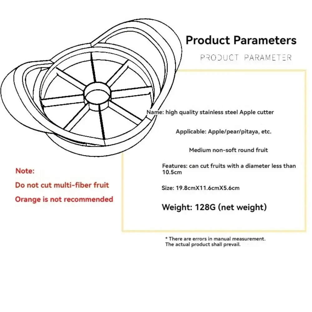 Apple Slicer Stainless Steel Kitchen Gadgets Divider Apple Cutter Multifunctional Vegetable Fruit Tools Kitchen Accessories