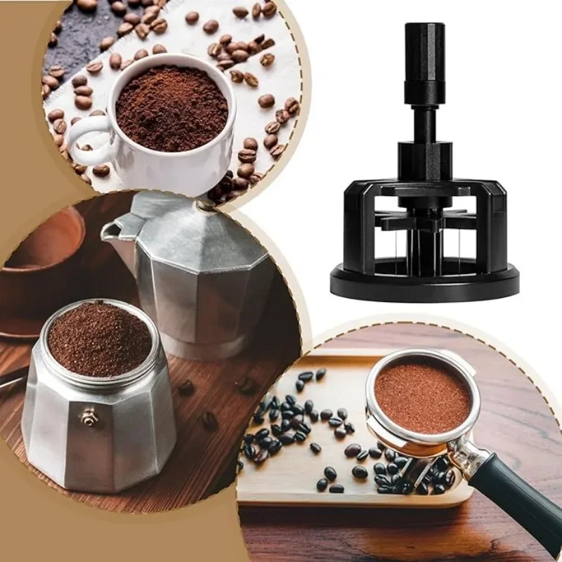 Rotary Needle Powder Distributor 51/53/58mm Magnetic Non-slip Coffee Tamper Needle Portable Espresso Hand Tampers Stirrer Cafe espresso tamper coffee distributor coffee stirrer espresso tools coffee tools
