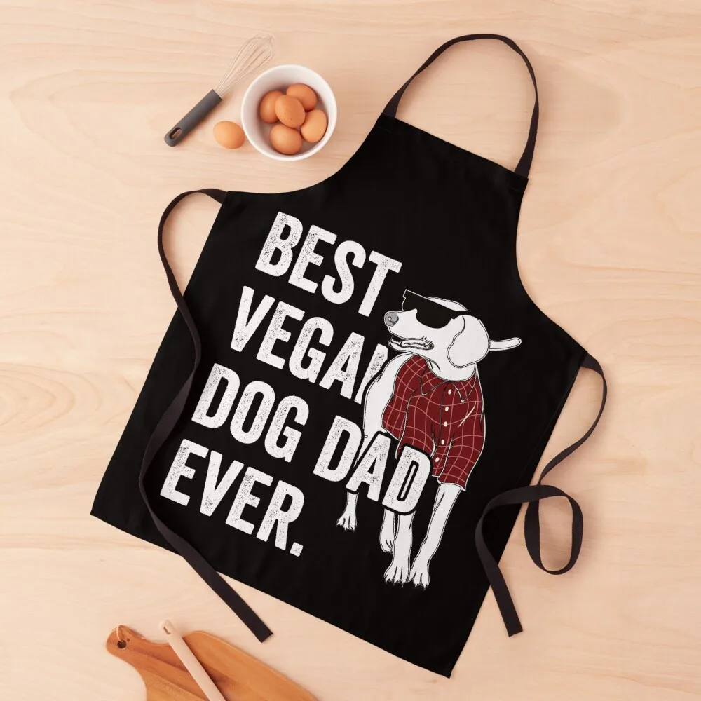 

best vegan dog dad ever Apron kindergarten teacher Household Items Useful Barber Apron