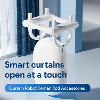 Robot Apri Tenda Intelligente Zigbee/BL, Motore per Tende Automatiche con Binario a Barra Romana, Robot Elettrico per Tende con Telecomando