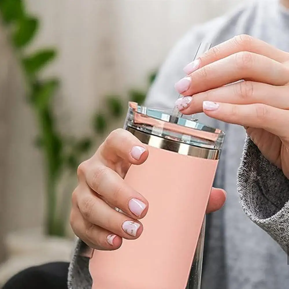 Eco-Friendly Reusable Straw with Cleaning Brush - Durable Plastic Replacement Straw