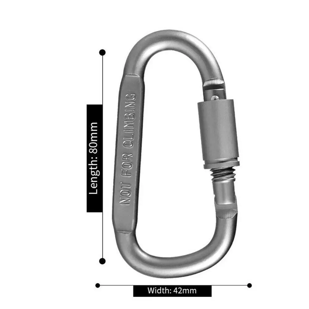 1/2/5 Stück Karabiner für Bergsteigen, Höhlenforschung und Klettern, D-Ring Sicherheitskarabiner, Reise-Outdoor-Überlebenshaken aus Aluminiumlegierung – Detail 16