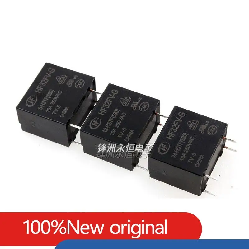 

10pcs/lot Relay HF32FV-G-5 12 24-HSTF a group of normally open 4 feet 10A DC5V 5V 12V 24V Relays New and Original In Stock