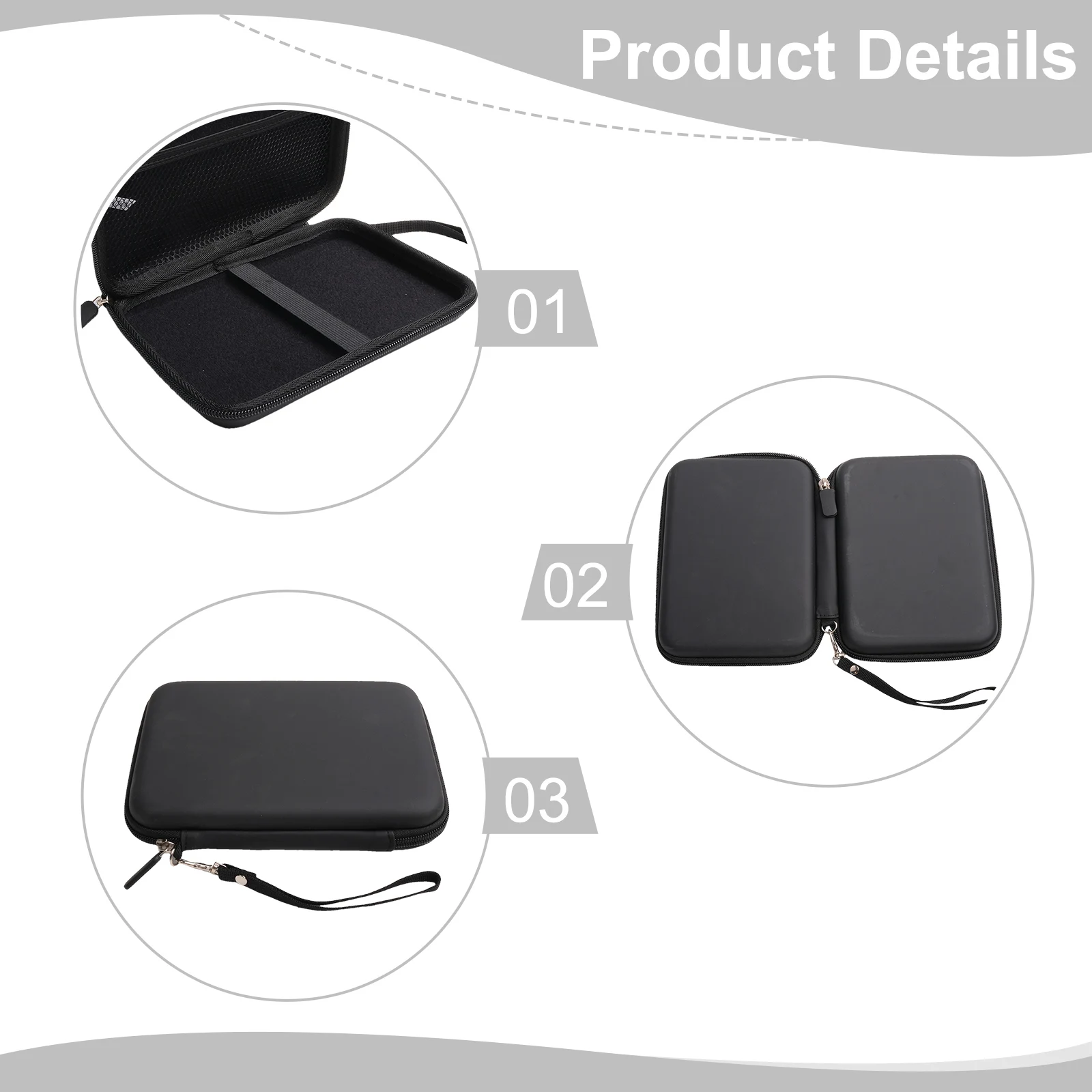 7-Inch GPS Carrying Case Cover Tablet Hard Shell Portable PC Sleeve Pouch Bag Storage Box Wallet Earphone Accessories