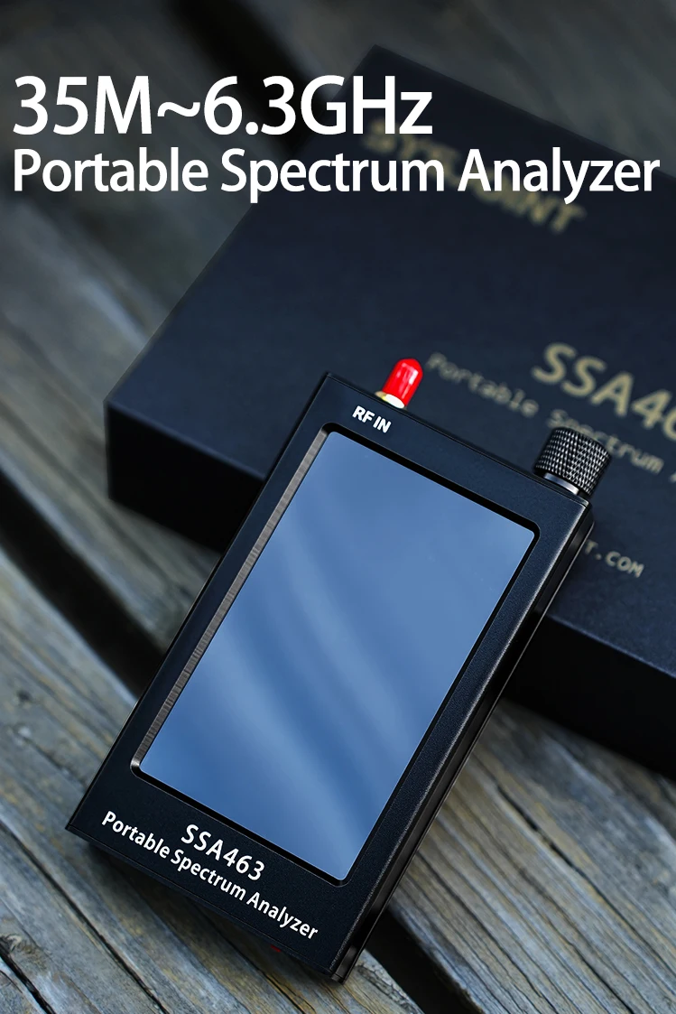 2026 SYSJOINT SSA463 휴대용 35MHz-6.3GHz 스펙트럼 분석기 미터 테스터 4.3인치 디스플레이