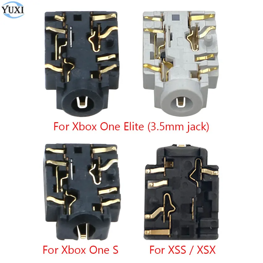 YuXi For Xbox One S Slim Elite Controller 3.5mm Headset Jack Headphone Plug Port Socket Replacement For Xbox Series X S