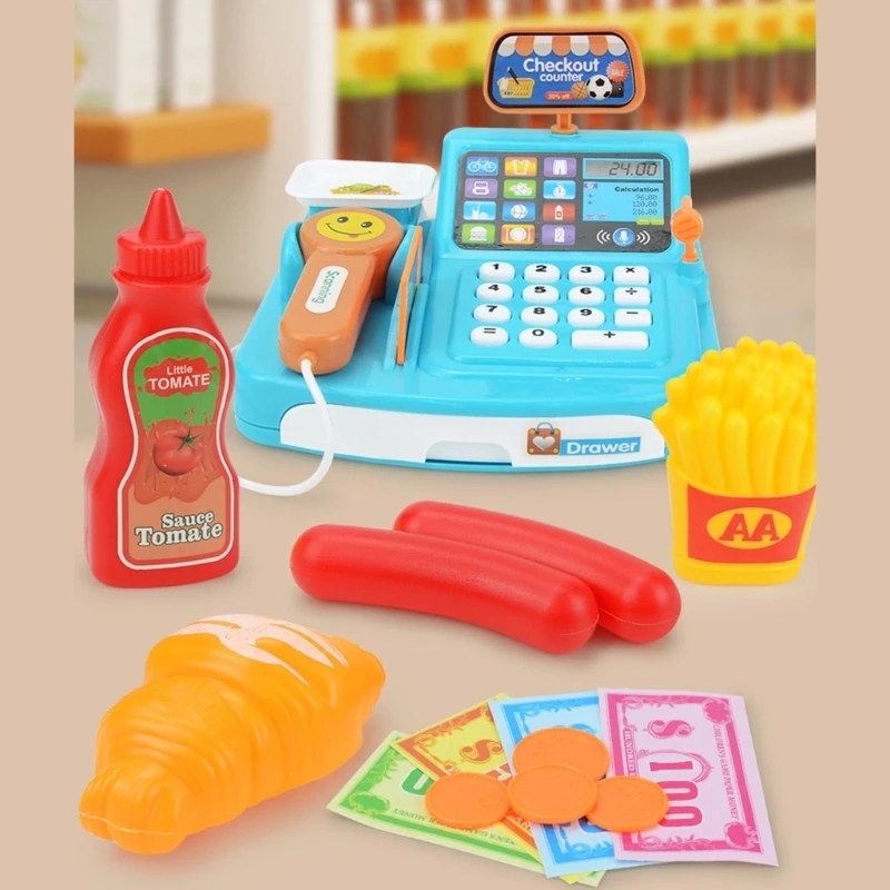

Girls Pretend Play Shopping Toy Simulation Child Supermarket Cash Register Toy
