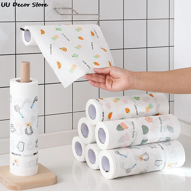 Disposable Kitchen Towels Lazy Rag Washable Dishcloth Household Non-Woven  Fabric Cleaning Nonstick Wiping Rag Washcloth House - AliExpress