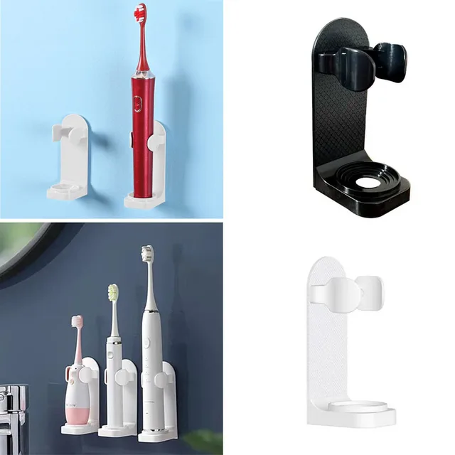 Electronic Toothbrush Holder Wall Mounted Adhesive Toothbrush Holders Toothbrush Organizer to Saving Space and Keep Drying 1