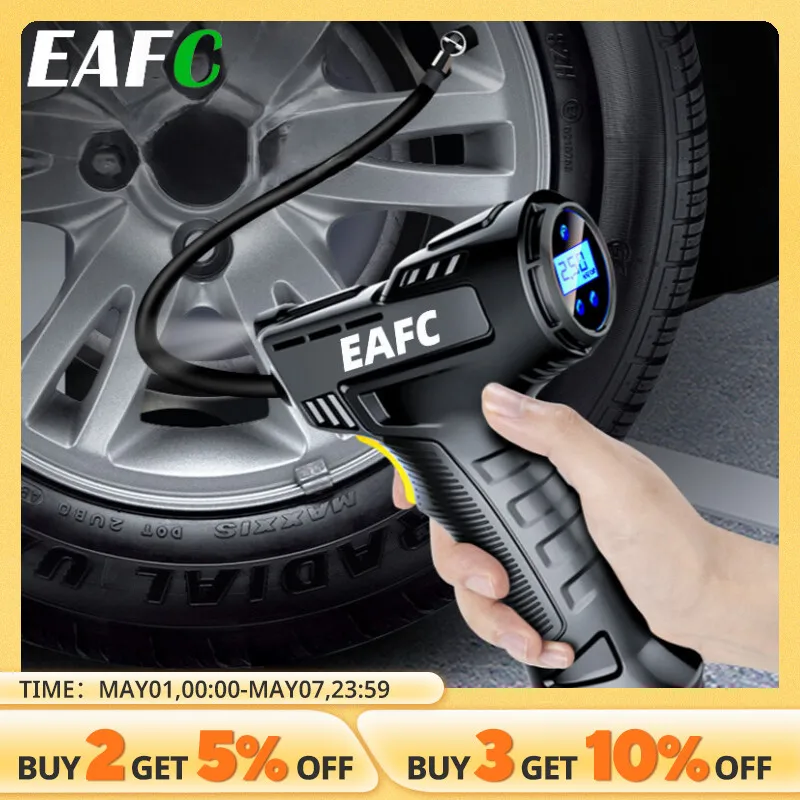 CYC LAMI 미니 플러스 무선 공기 팽창기 자전거 펌프, 프레스타/슈레더 밸브, MTB 야외 자전거 액세서리 10 휴대용 에어 컴프레서, 무선 및 유선 팽창식 펌프, 휴대용 에어 펌프, 타이어 팽창기, 자동차 자전거 공 디지털, 120W