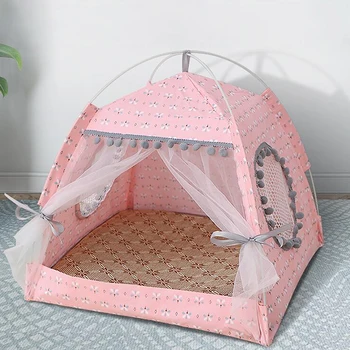 Cat Tent Bed Pet Products The General Teepee Closed Cozy Hammock with Floors Cat House Pet Small Dog House Accessories Products 2