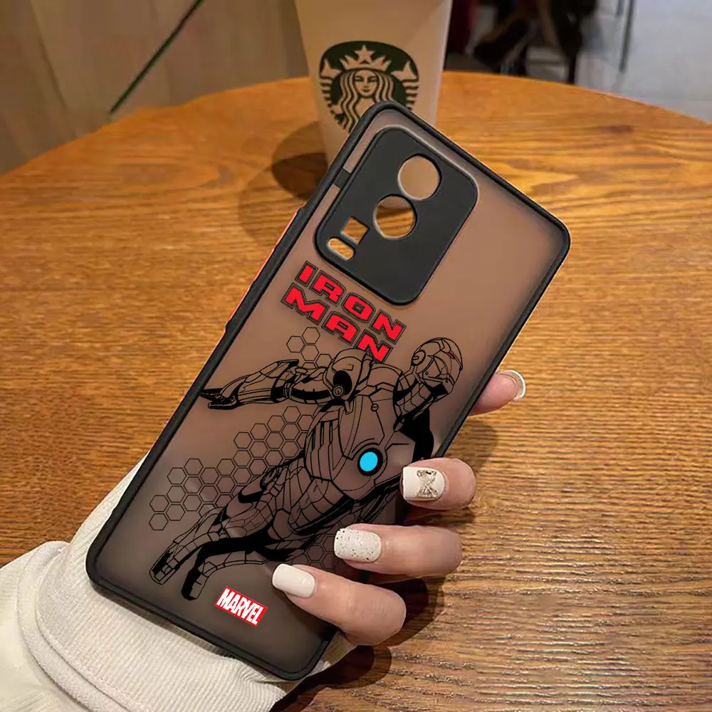 thumbnail image 1 of Funda mate para VIVO X90 X80 X70 5G X60 X50 X30 IQOO NEO 3 5 7 PRO PLUS X27 X23 X20 Funda Coque Shell Marvel Lron Man Comics, 1 of 5