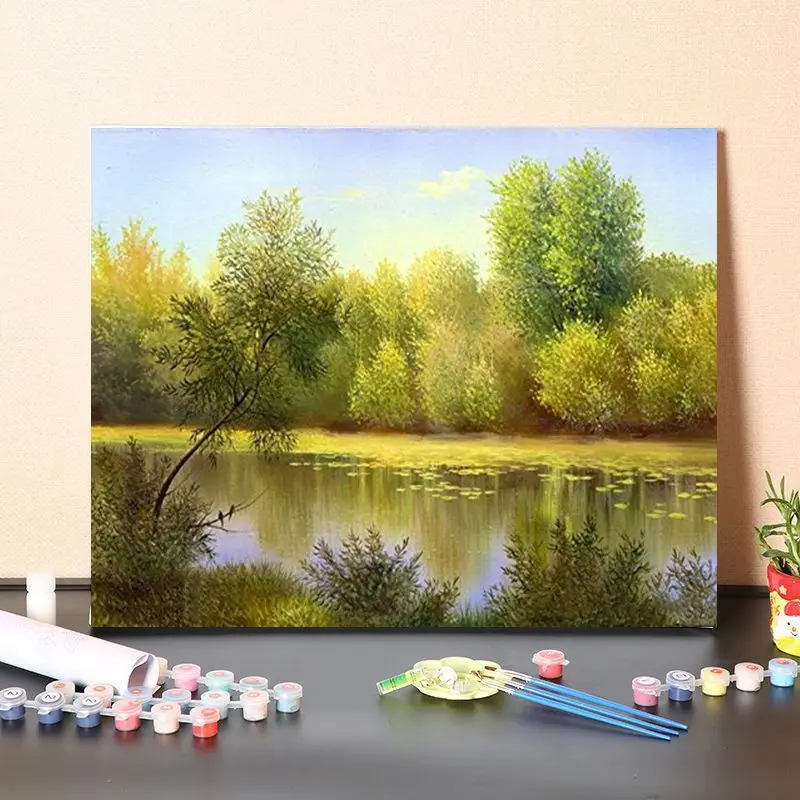 

2659001 Landscape painting hanging painting sofa background wall decoration entry porch oil painting
