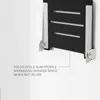 18 Inch Silhouette Slimline Folding Wall Mount Shower Bench Seat, Matte Black Seat with Silver Sturdy Aluminum Frame 4