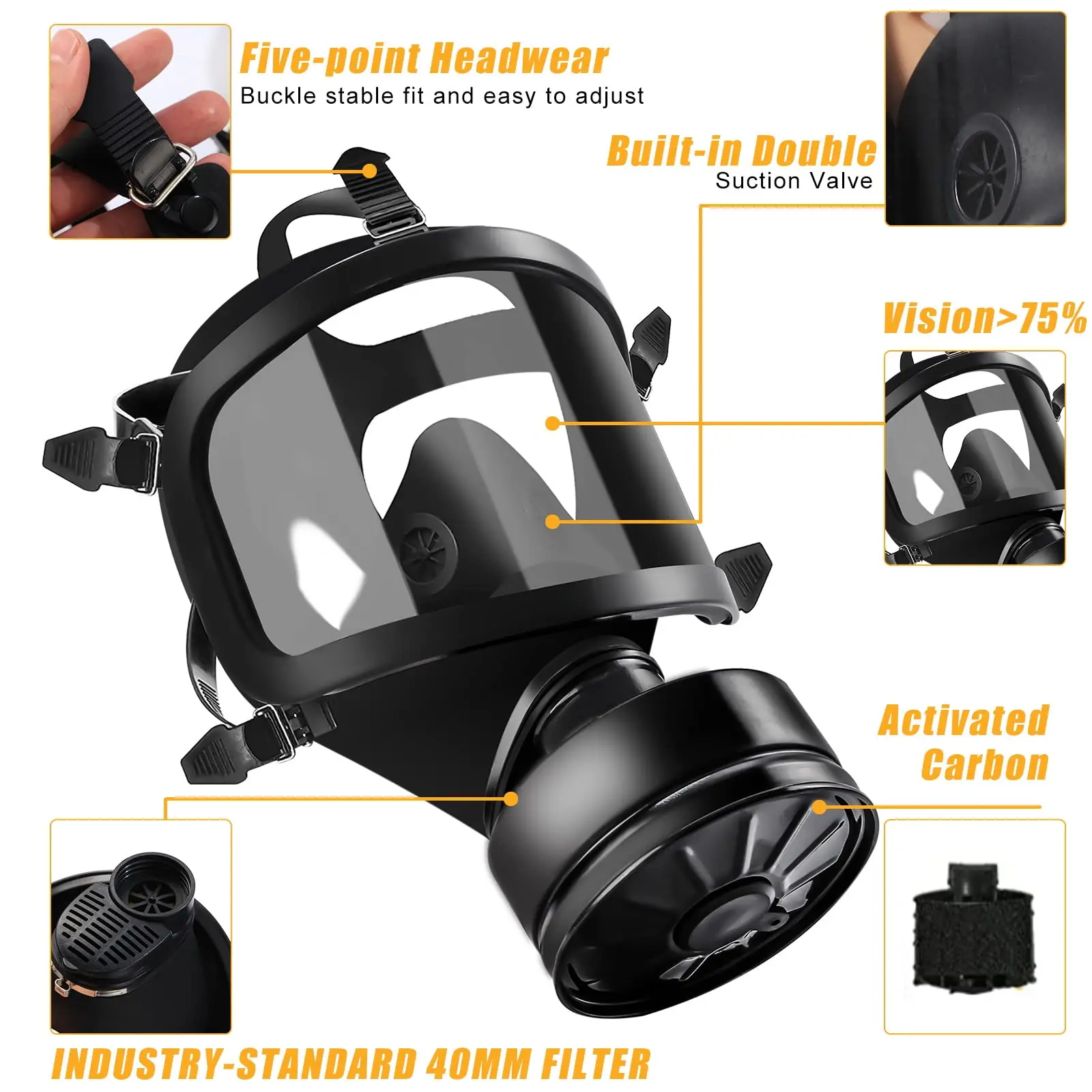 MF14 respirator side view