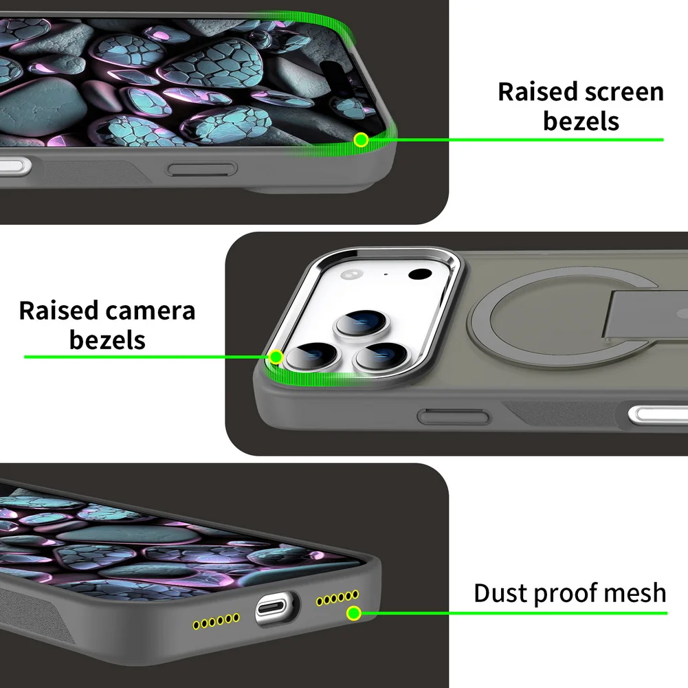 Invisible Desktop Stand with Built-in Magnetic Ring – Slim and Stylish Back Cover