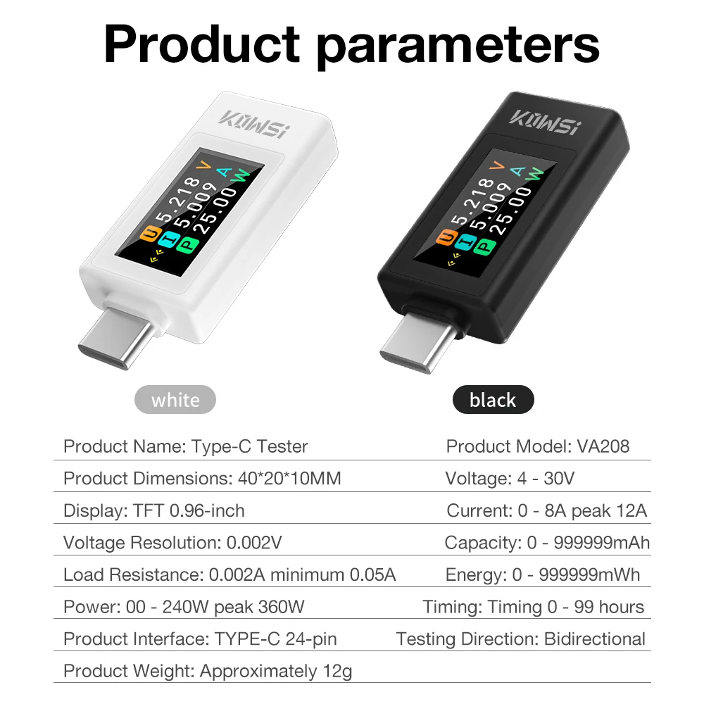 KWS-1902L USB Tester TYPE-C