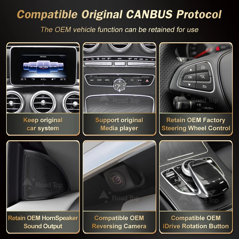 메르세데스 벤츠 C 클래스 GLC W205 V 클래스 W447 2015-2018, 안드로이드 13 라디오, GPS 네비게이션, 블루투스, 와이파이 헤드 유닛, 카플레이