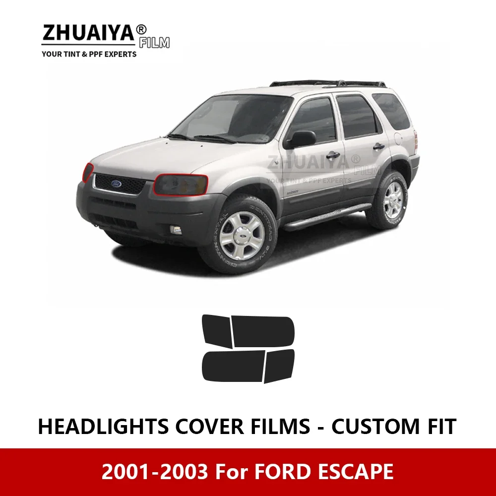 

Для FORD ESCAPE 2001-2003 Автомобильная внешняя фара против царапин PPF предварительно отрезанная Защитная пленка для ремонта автомобильные наклейки аксессуары