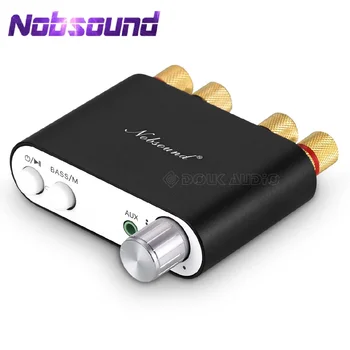 Nobsound 블루투스 5.0 미니 디지털 앰프, 스테레오 하이파이 홈 오디오 파워 앰프, 오디오 수신기, USB DAC, 50W + 50W, TPA3116