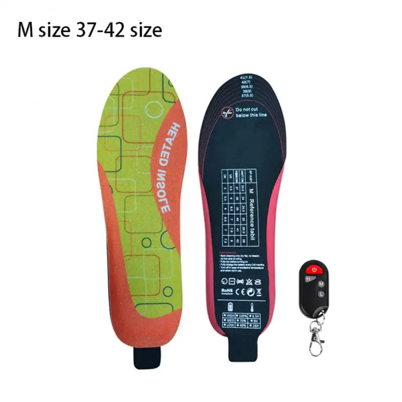 Heated Insoles USB Wireless Temperature Adjustment Electric Foot Thermal Pad 12 Hours Warm Sock Pad