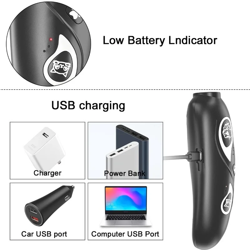 New Ultrasonic Dog Chaser Stop Aggressive Animal Attacks Repeller Flashlight Dog Training Equipment Anti Barking Device