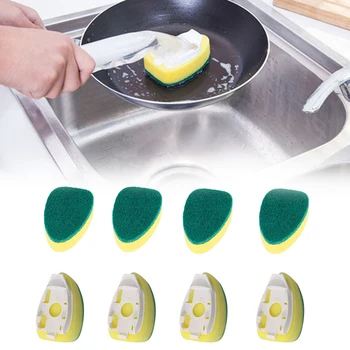 1/8Pcs Sponge Wipe Household Cleaning Brush Sponge Dish Scrubber Brush Cleaning Dishware Sponge For Cookware Cookers Cleansing 1