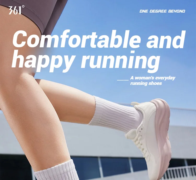 361 Degrees Women's Running Shoes Casual Mesh Anti-slip Lightweight Trendy Thick-sole Rebond Durable Female Sneakers 682532239