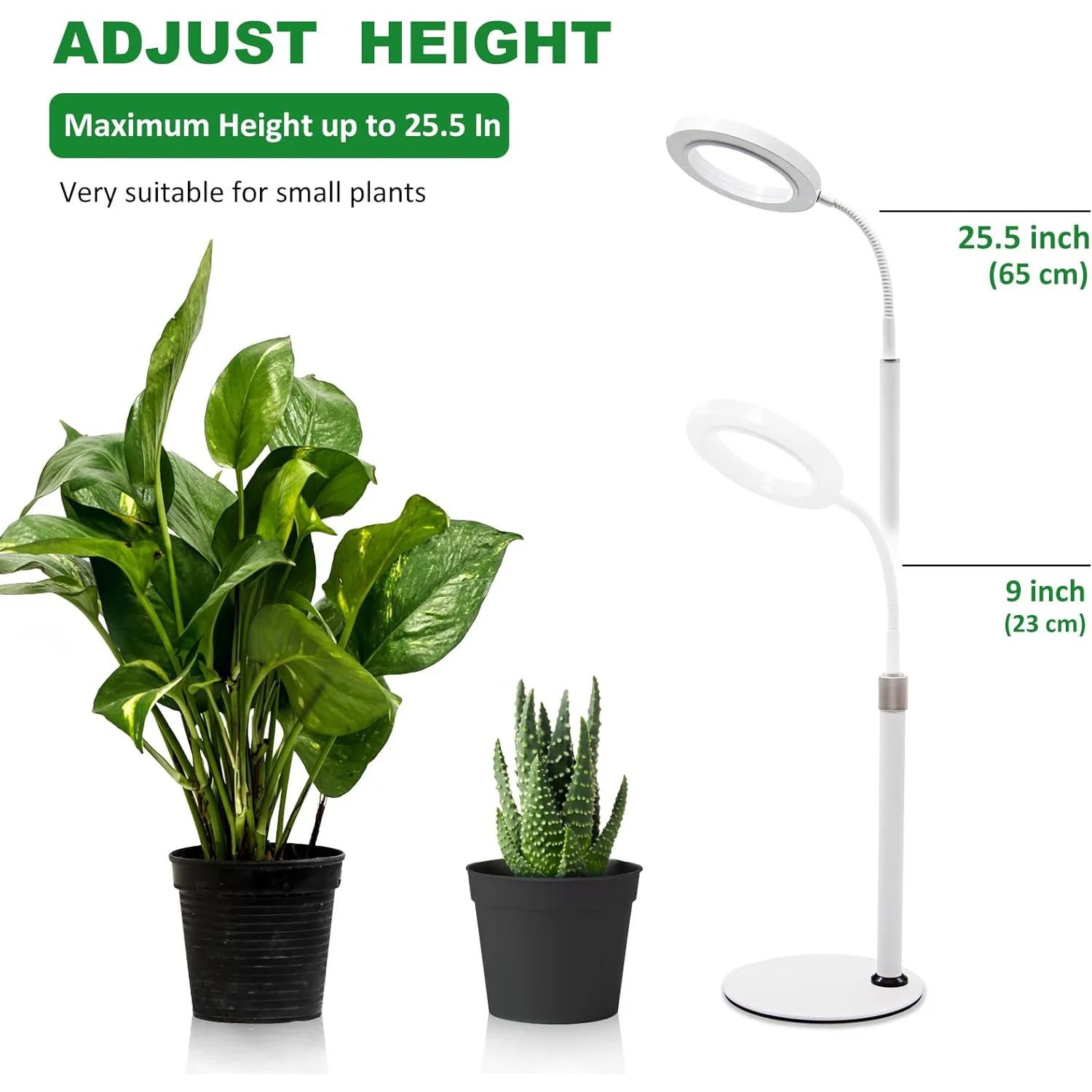 Retractable Floor Standing LED Fill Light, USB 5V, Full Spectrum, Plant Growth Light, Potted Flower, New, 3 Modes, 160mm, 85W