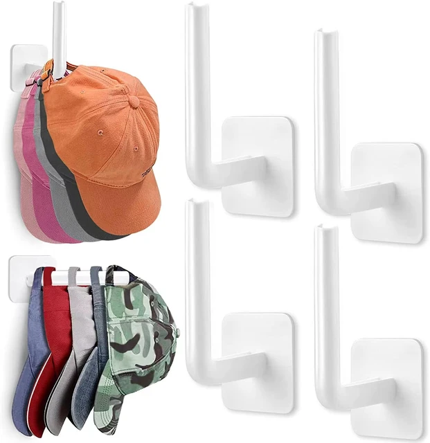 Adhesive Hat Hooks for Wall Cap Hanger Storage Cap Organizer Hat Rack for  Baseball Caps No Drilling Hat Holder for Door Closet - AliExpress