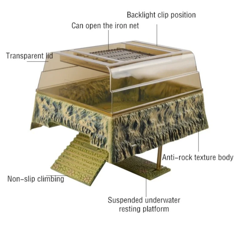 

Turtle Platform Basking Platform Tortoise Play Rest Basking Terrace Frog Pier Basking Ramp Ladder Tank with Ramp Ladder