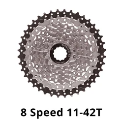 Sunshine Multi-Speed MTB and Road Bike Cassette Freewheel - Enhanced Performance Gearing (36/42/46/50T/52T) (8Speed 42T)