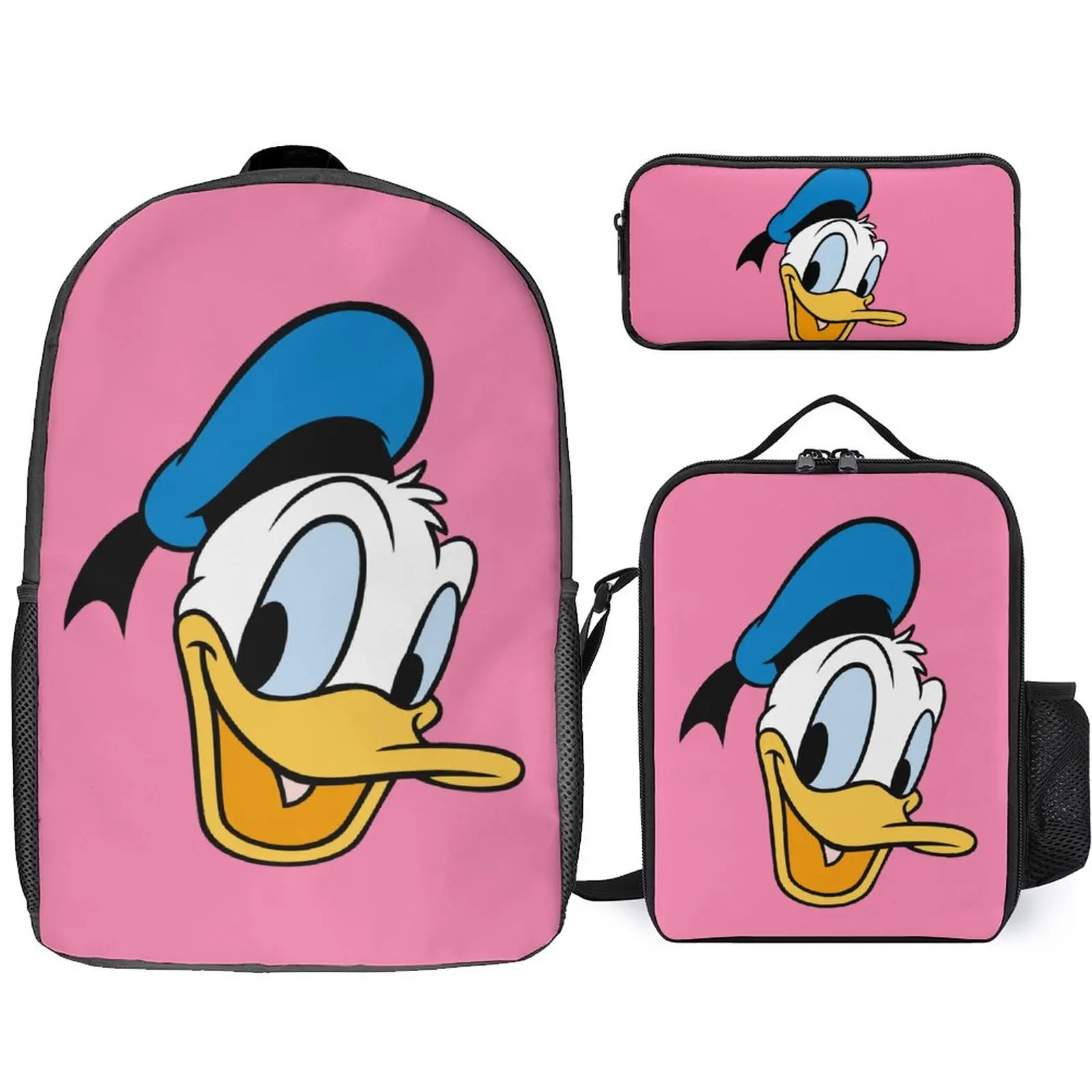 

Backpack Set Large Capacity Computer Bag Portable Meal Bag Pencil Case Disney Custom Pattern Teen Backpack Gift