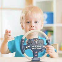 Infant Simulation Shining Steering Wheel Toys Education Lights Sound Copilots Stroller Steering Wheel Children's Vocal Toys Game 2