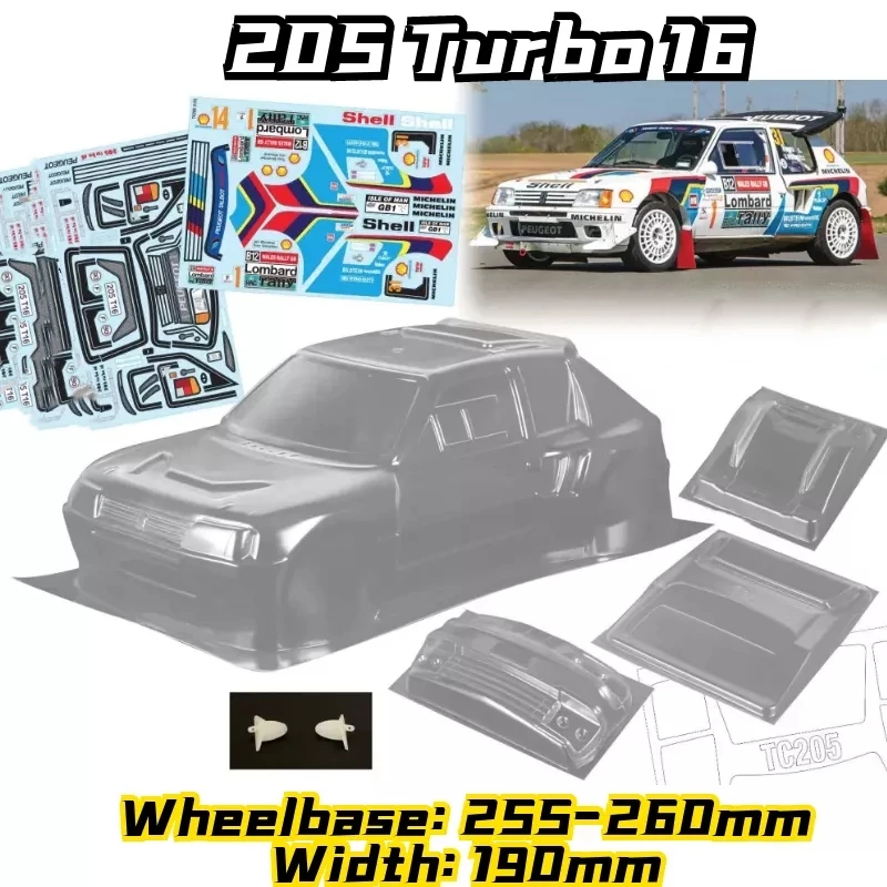 Nikko 205 Turbo 16 Rallye Grand Modèle 1/16 – Occasion, échelle 1:16