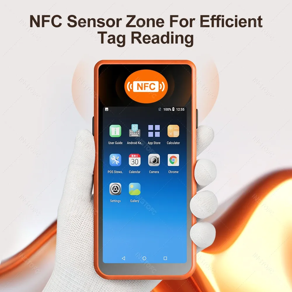 3G32G POS PDA 단말기, 58/80mm 영수증 프린터 지원, NFC, 와이파이, 블루투스, Loyverse, 구글 스토어, 안드로이드 14 올인원