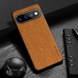 Durable and Minimalist Herringbone Design Phone Case for Google Pixel 11 (Orange)