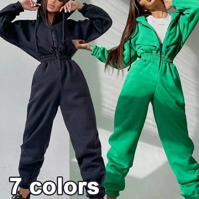 women s sports one piece hoodie set fashion one piece jogging sportswear casual zipper hoodie one piece jogging sportswear Women's Sports One Piece Hoodie Set Fashion One Piece Jogging Sportswear Casual Zipper Hoodie One Piece Jogging Sportswear