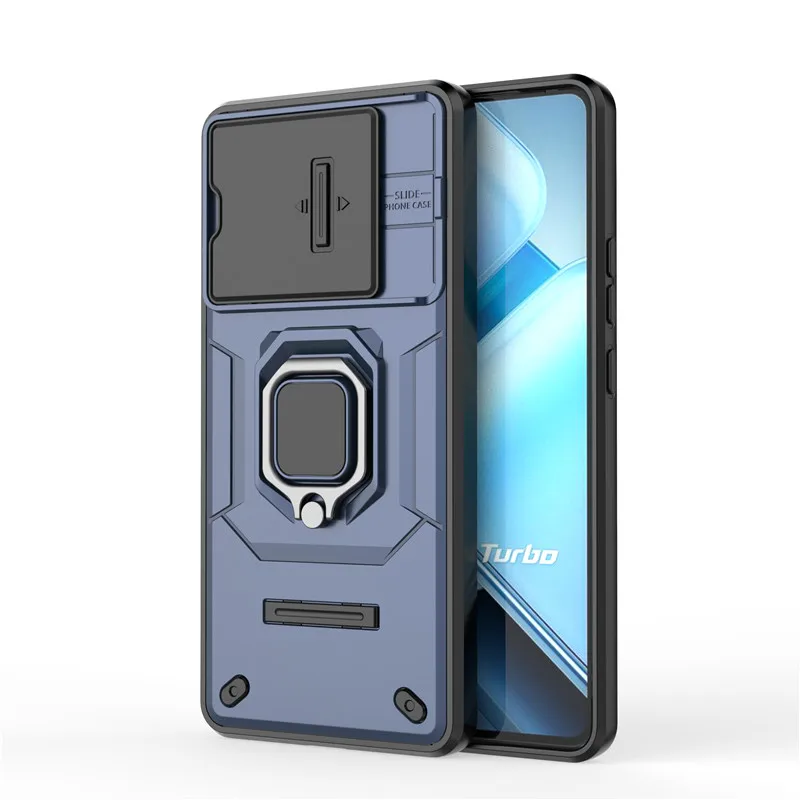 Enhanced Phone Case with Slide Camera Protector & Holder