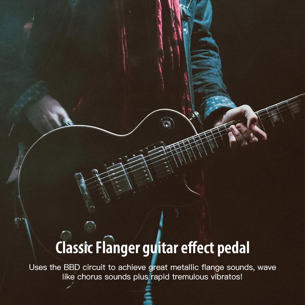 JF-07 CLASSIC FLANGER Guitar Pedal Metallic Flanger Sounds & Rapid Tremulous Vib