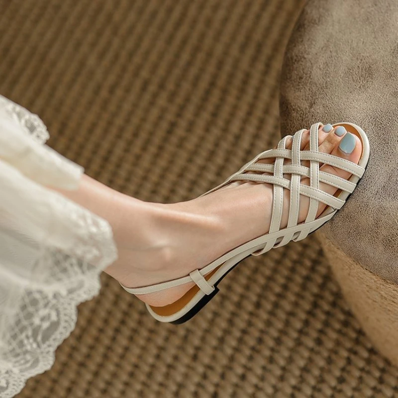 Women's Sandals Flats Casual Fashion Shoes Designer Dress Slippers New Comfort Walking Beach Flip Flops Elegant Female Slides - 5