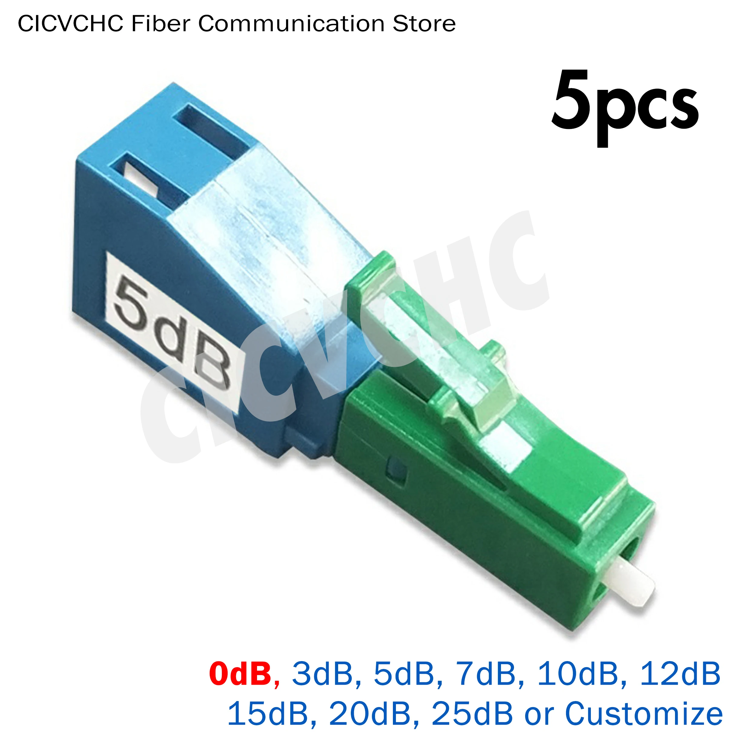 5pcs LC/APC(Male)-LC/UPC(Female)  Attenuators (0, 1 to 25dB)/Plug-in type /Fiber Optical