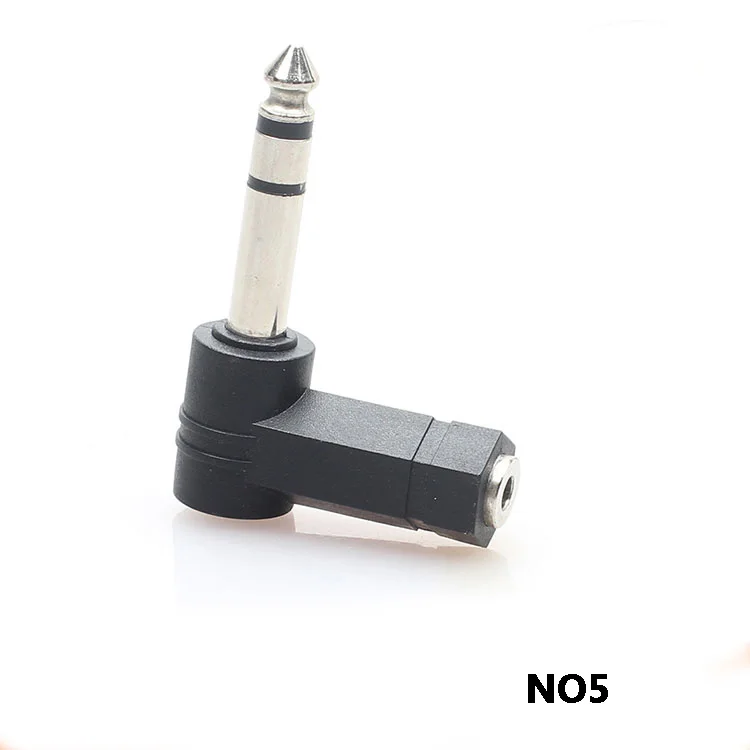 1pcs Jack 6.35 mono3.5mm Audio Connector Adapter 6.35MM Mono Plug to 3.5 STEREO/MONO JACK Guitar Connector